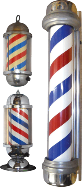 Barber Poles - Small Barber Pole (264x600), Png Download