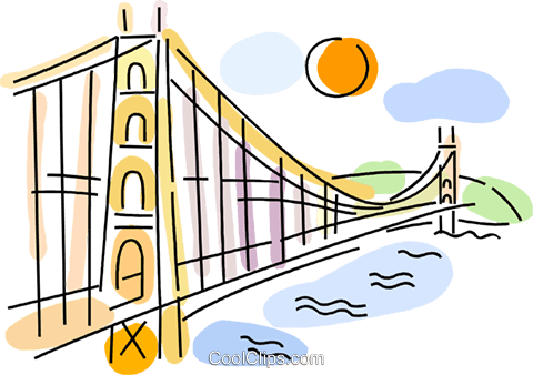 Golden Gate Bridge Royalty Free Vector Clip Art Illustration - Road To Golden By Dale M. Devoss (480x338), Png Download