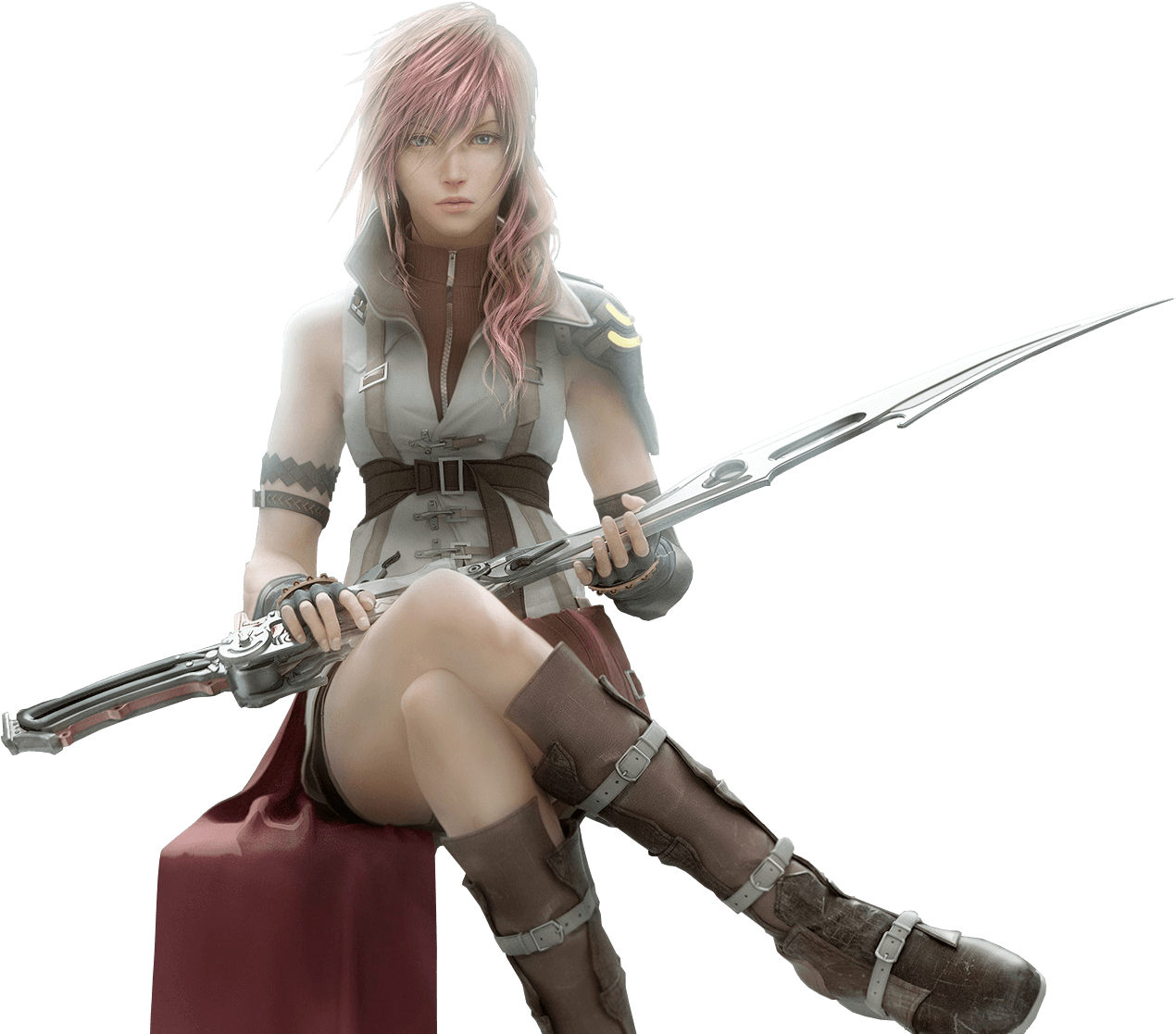Final Fantasy Sitting - Lightning Final Fantasy Png (1284x1146), Png Download
