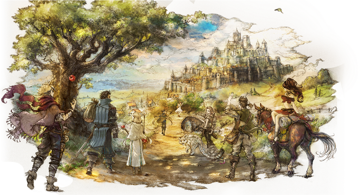 Lol The Website Is Updated Again - Octopath Traveler Art Book (1254x666), Png Download