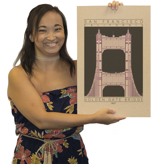 Golden Gate Bridge - Building (634x670), Png Download