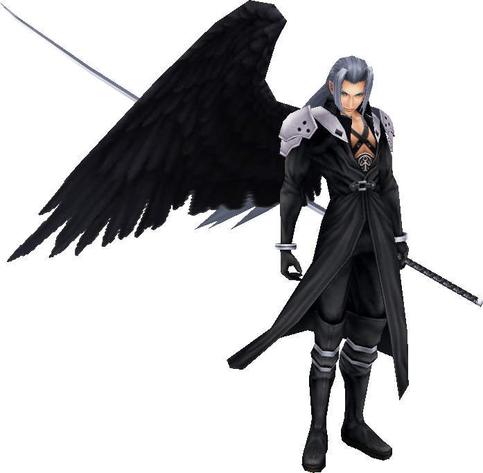 Sephiroth Transparent Image - Sephiroth Final Fantasy With Wings (697x682), Png Download