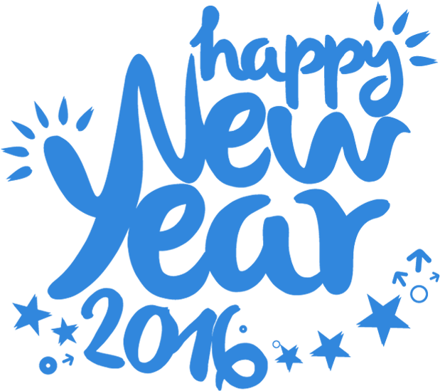 Creative 2016 Happy New Year Text Design - Happy New Yeartext Png (630x550), Png Download