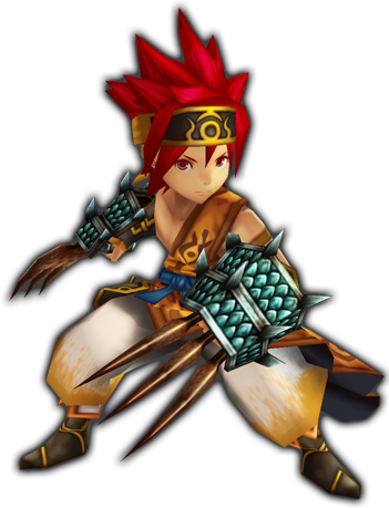 Ffe Monk - Final Fantasy Monk Job (351x459), Png Download