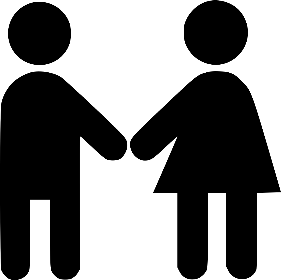 Holding Hands - - Icon (981x975), Png Download
