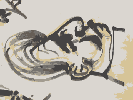 Ink Wash Painting Drawing Computer Icons Inkstick - Drawing (452x340), Png Download
