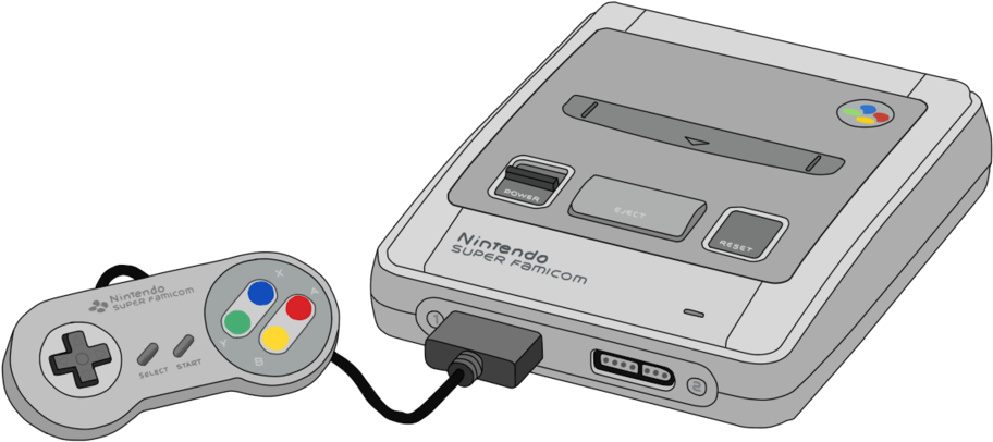 Snes Console - First Snes (1024x532), Png Download