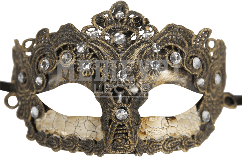 Kayso Lm005b Vintage Bronze Lace Plastic Mask, (850x850), Png Download
