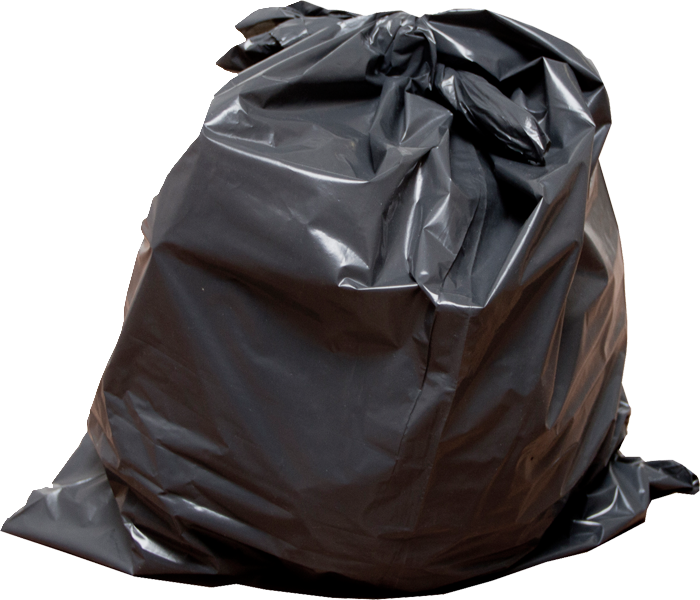 60 Gallon 2 Mil Extra Large Heavy Duty Contractor Bags - Bag Of Trash Png (700x600), Png Download