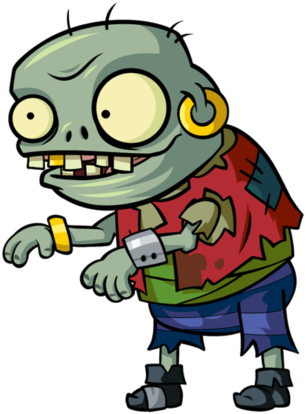 Plants Vs Zombi Gif (444x600), Png Download