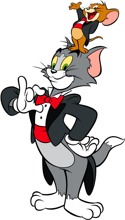 Here's A Perfectly Done Image Of Tom And Jerry, As - Tom Y Jerry Png (448x765), Png Download