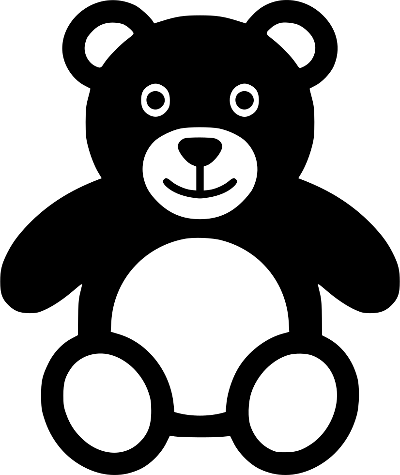 Teddy Bear - - Teddy Bear Clip Art Black And White (826x980), Png Download