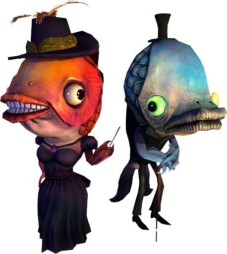Fish Couples - Alice Madness Returns Fish (458x511), Png Download