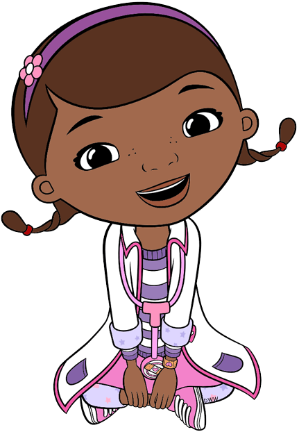 Doc Mcstuffins Sitting Cross-legged - Doc Mcstuffins (431x622), Png Download