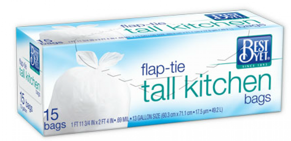 Best Yet Tall Kitchen Trash Bags - Best Yet Tall Kitchen Bags (940x587), Png Download