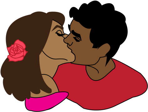 Couples - Emoji En Couple (500x418), Png Download