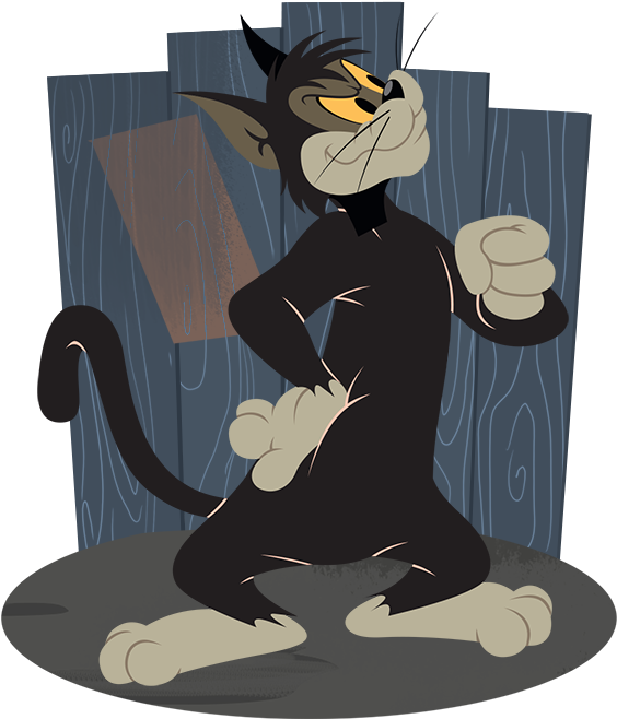 Uoyrrzq - Butch Cat Tom And Jerry (565x802), Png Download