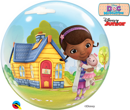 22" Disney Bubble Doc Mcstuffins Foil Balloon - 22" Doc Mcstuffins Bubble Balloon - Mylar Balloons (501x367), Png Download
