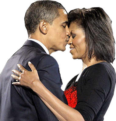 Pour Vos Creations St Valentin Tubes Couples Png - Barack And Michelle Obama Kissing (381x400), Png Download