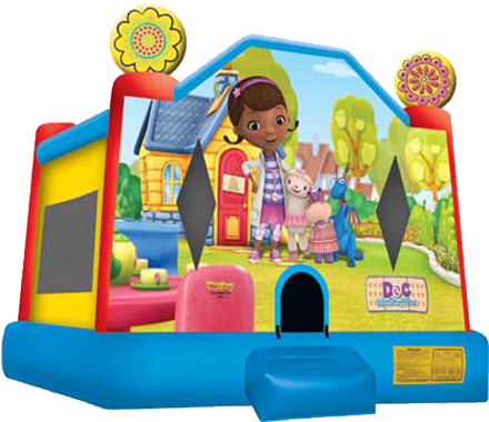 Doc Mcstuffins Moonwalk - Sesame Street Bounce House Tampa (500x440), Png Download