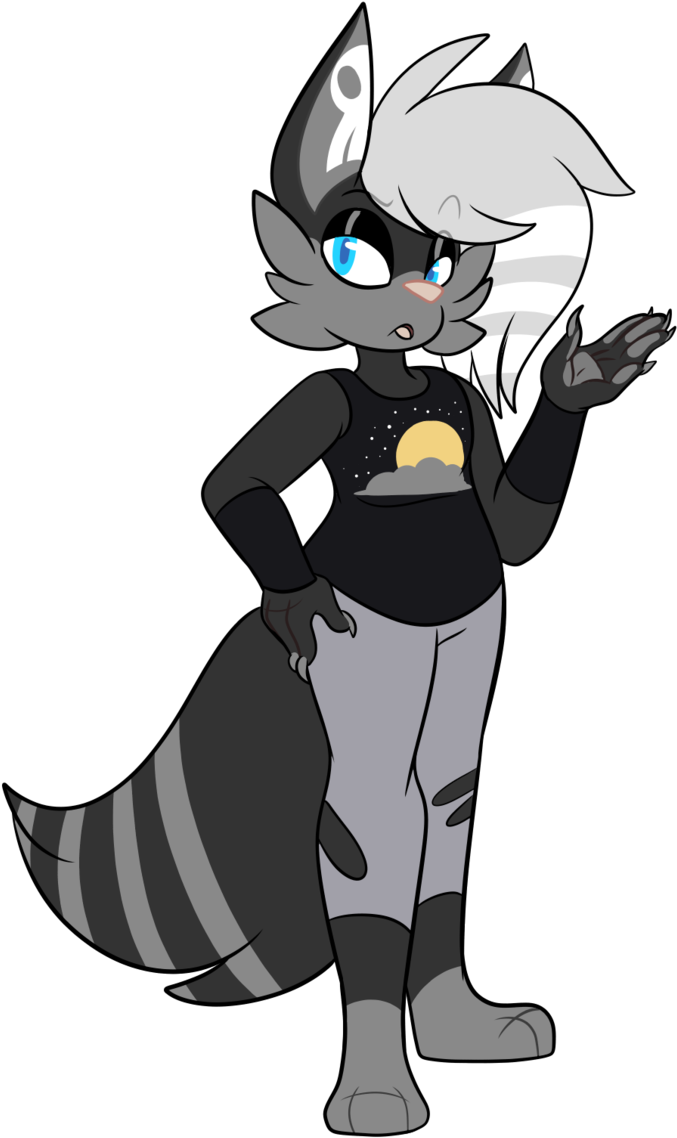 Nyp Goth Anthro - Cartoon (694x1152), Png Download