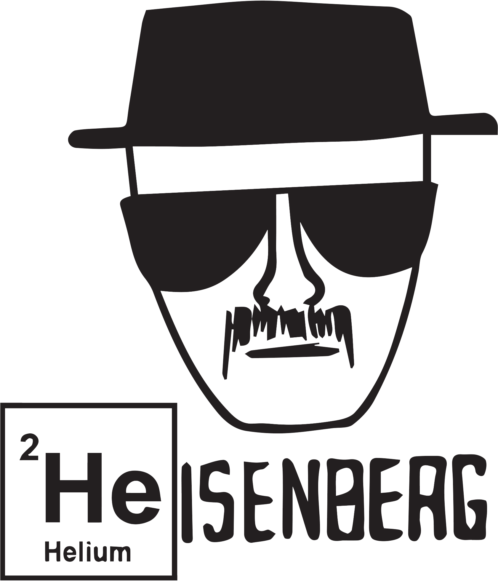 Resultado De Imagem Para Heisenberg Desenho - Bavoir Bébé Personnalisé Breaking Bad - 02 Couleur (2000x2000), Png Download