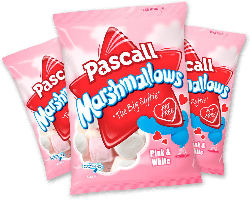 Marshmallows - Pascall Marshmallows Family Bag 180g One Size (900x740), Png Download