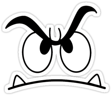 Print Up Faces For Your Goombas From The Internet, - Super Mario Goomba Face (375x360), Png Download