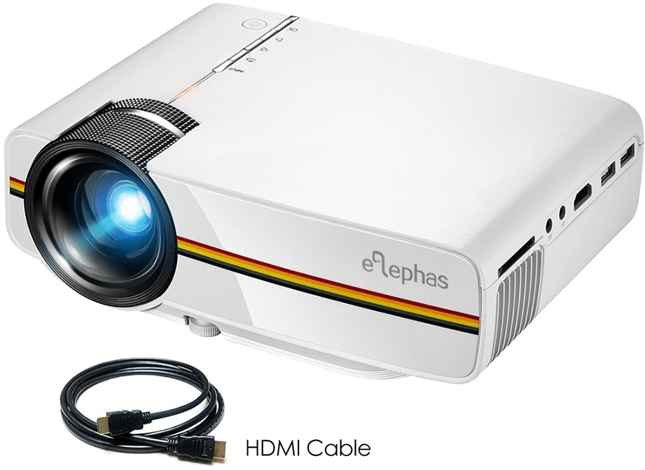 Best Mini Projectors - Elephas Video Projector (1000x1000), Png Download