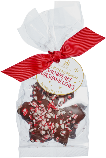 Chocolate Enrobed Snowflake Marshmallow Bag Sold Out - Chocolate (600x600), Png Download