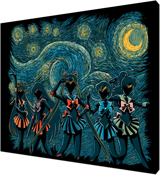 Sailor's Night, Starry Night, Sailor Moon, Luna, Anime, - Sailor (660x719), Png Download