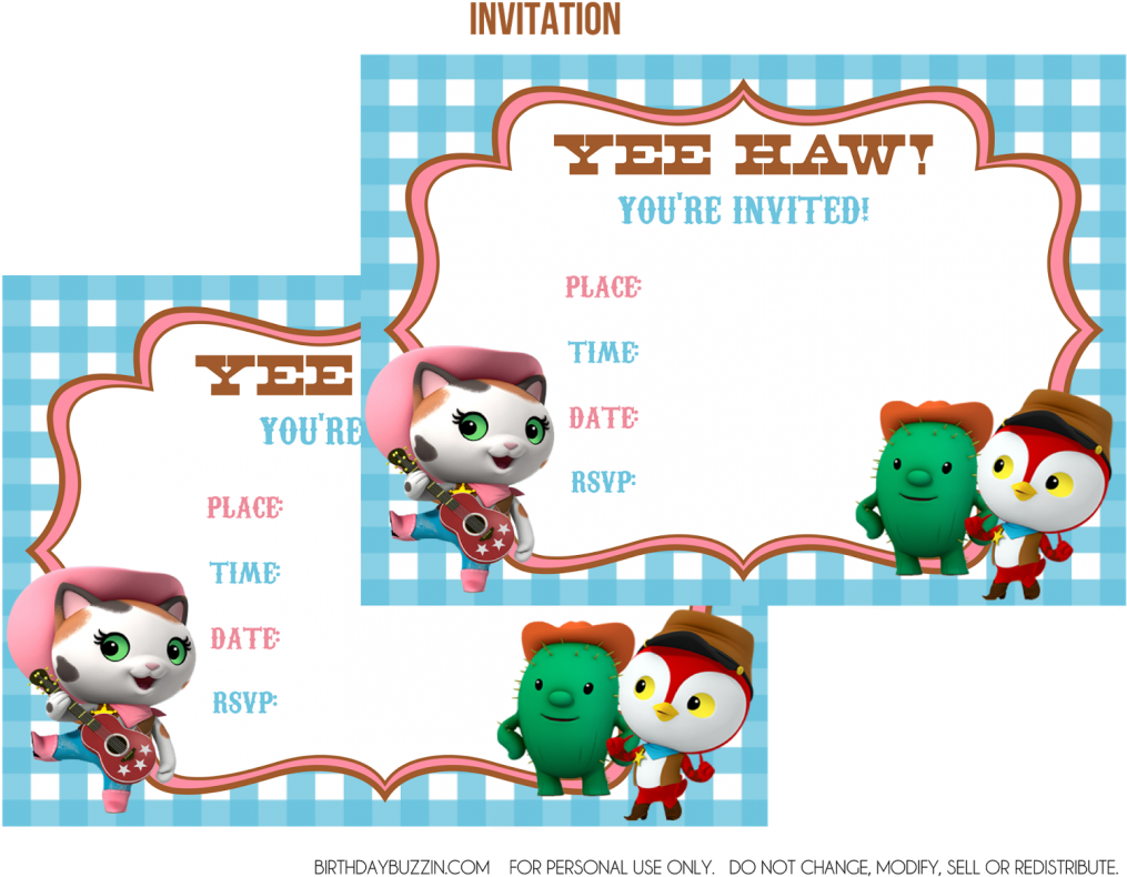 Large Size Of Sheriff Callie Birthday Invitations Free - Birthday (1084x838), Png Download