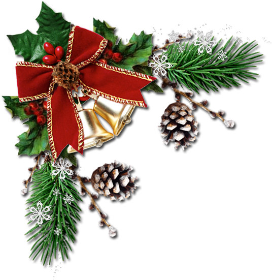 Christmas Corners (555x570), Png Download