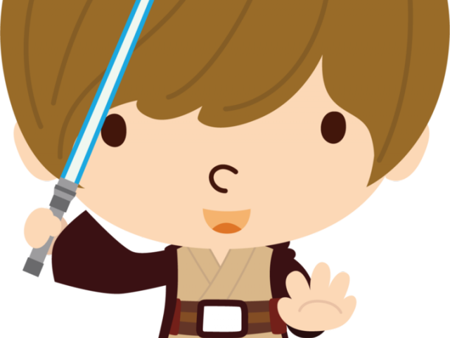 Luke Skywalker Clipart Blue Lightsaber (640x480), Png Download