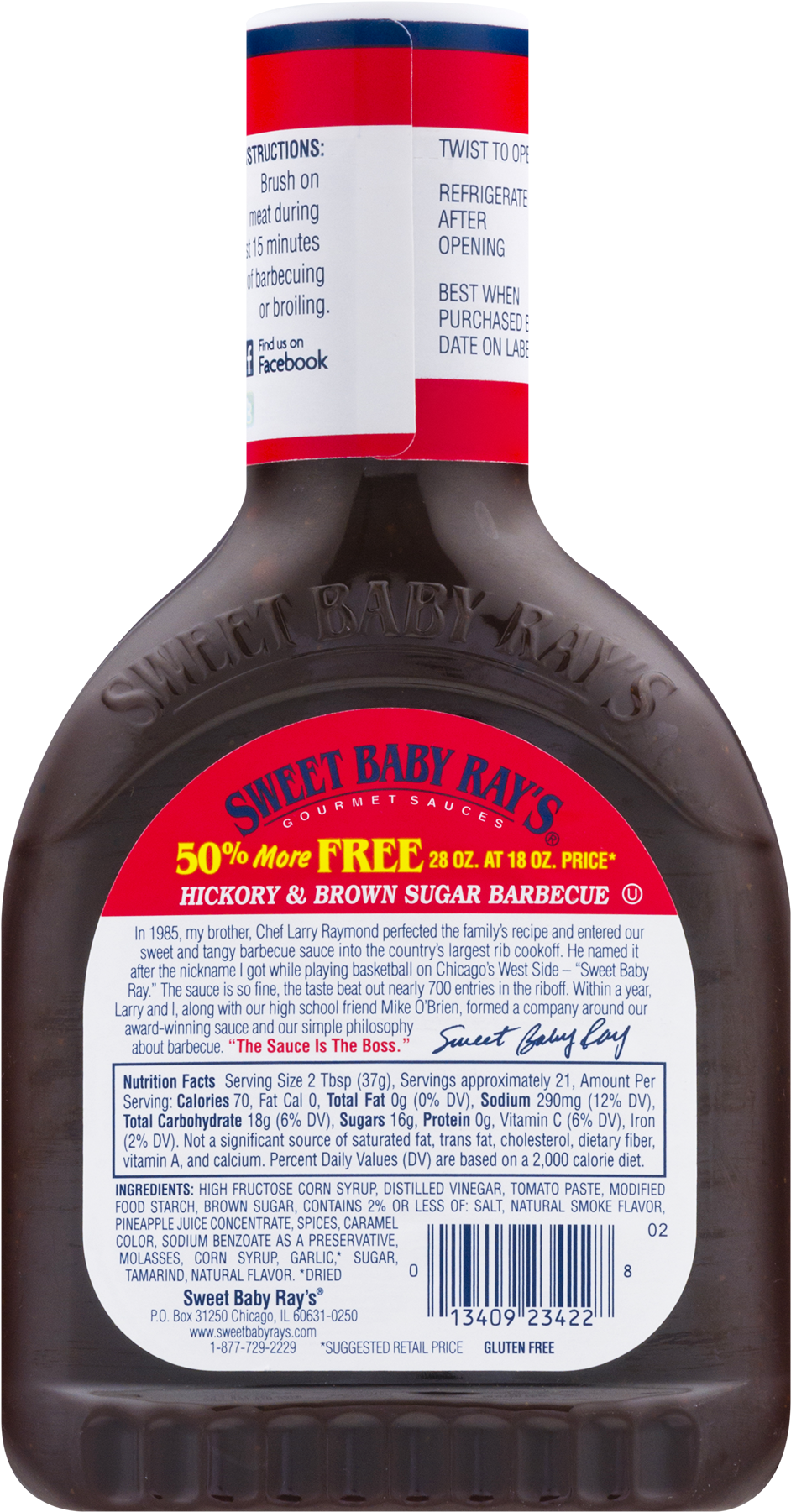 Sweet Baby Ray's® Hickory & Brown Sugar Barbecue Sauce - Sweet Baby Ray's Barbecue Sauce Flavor Bundle: 3 Items; (1800x1800), Png Download