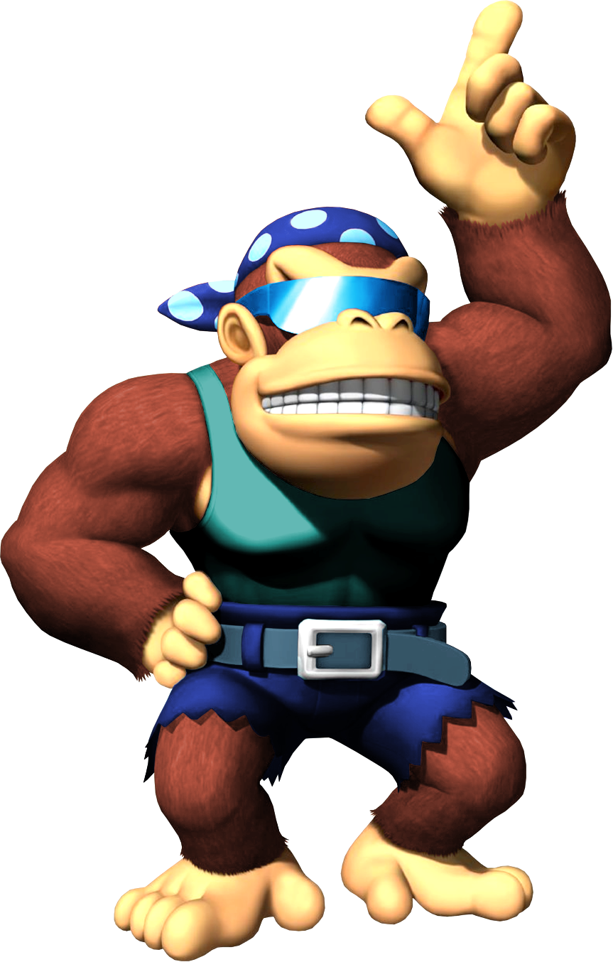 Jssb Funky Kong Alt 2 - Funky Kong Mario Kart Wii (863x1354), Png Download