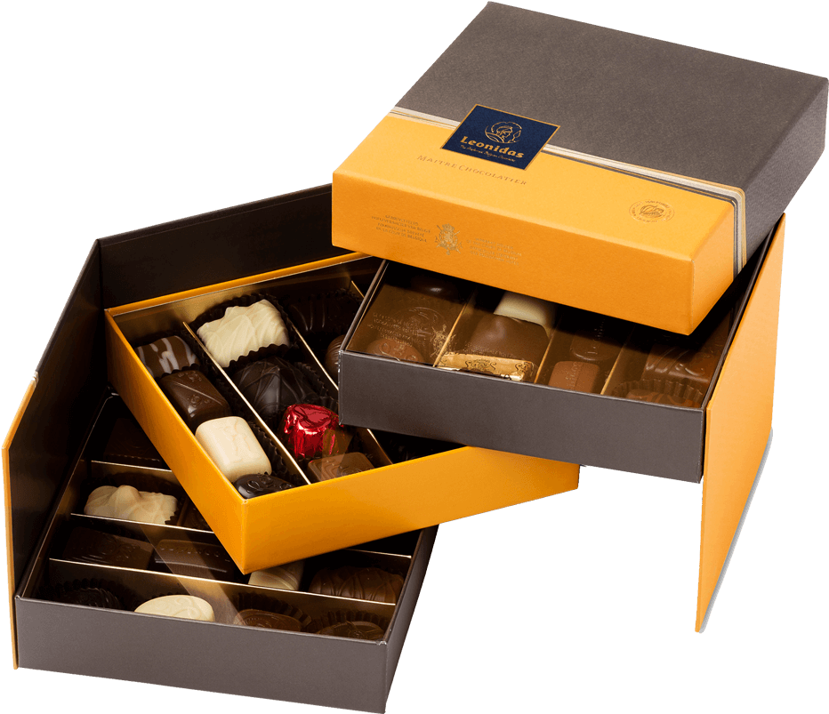 Χάρτινα Κουτιά Με Πραλίνες Leonidas - Leonidas Prestige (1000x1000), Png Download