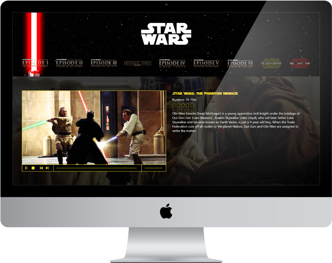 Star Wars Movie Player - Star Wars Prequel Trilogy Box Set (dvd) (1920x1080), Png Download