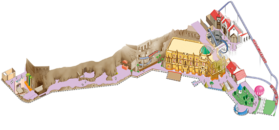 In Front Of The Exit From Pharaoh's Fury - Illustration (836x627), Png Download