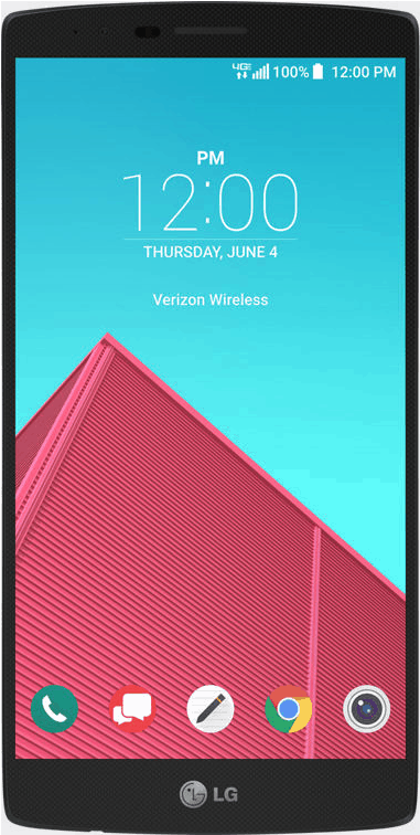 Verizon's Lg G4 With $100 Visa Gift Card - Lg G4 - 32 Gb - Genuine Leather Black - Verizon - Cdma (738x755), Png Download