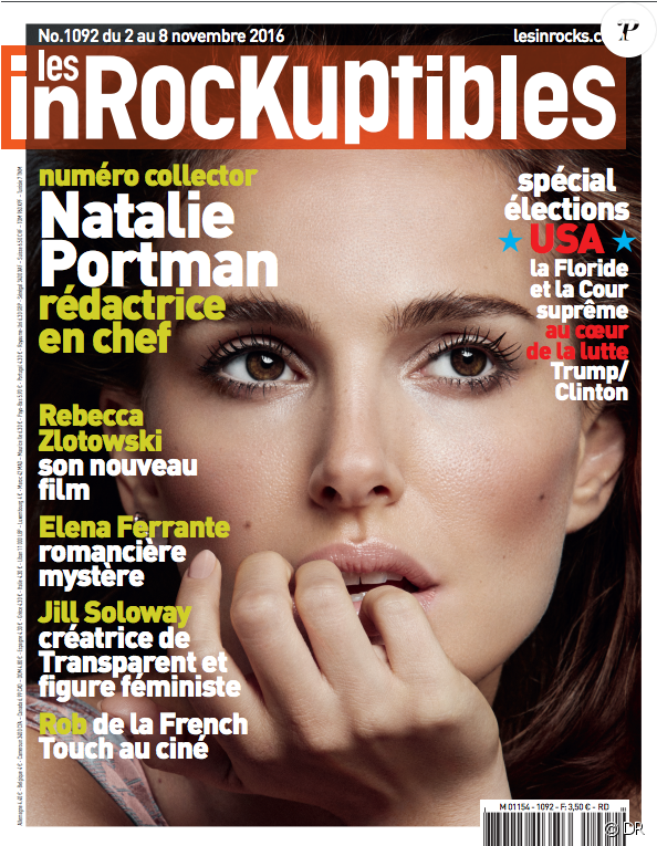 Natalie Portman, Rédactrice En Chef Des Inrockuptibles - Les Inrockuptibles (950x764), Png Download