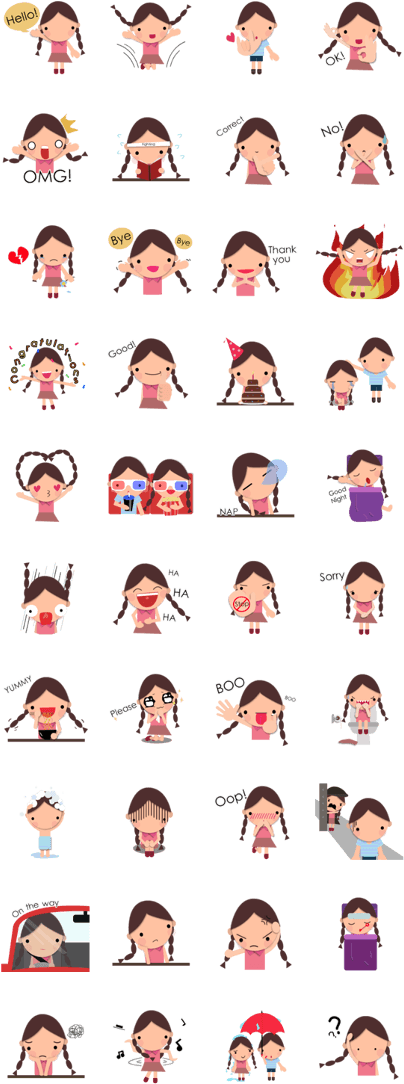 Line Sticker - Kate Hj Story (420x1121), Png Download