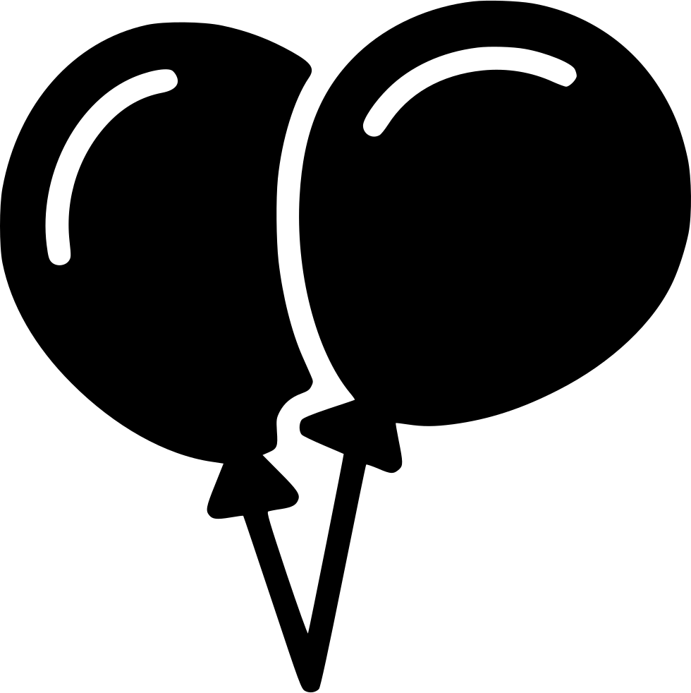 Balloons Svg Png Icon Free Download 555067 Pro Tools - Balloons Image Black Png (980x982), Png Download