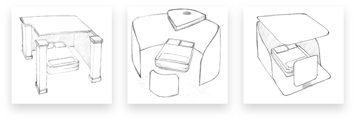 The Serta Connection Showroom Created A Seamless Connection - Sketch (1150x1032), Png Download