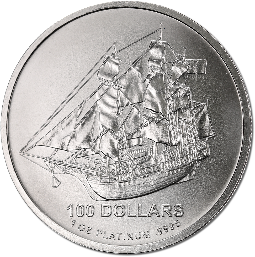 2009 1 Oz Cook Islands Platinum-02 - 1 Oz Silver Cook Islands (1000x1000), Png Download