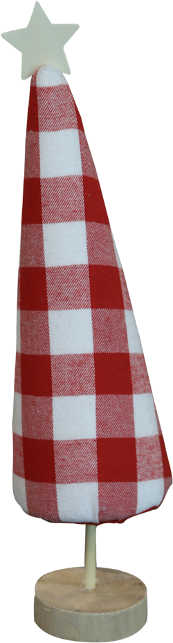 Plaid Fabric Tree - Tartan (319x966), Png Download