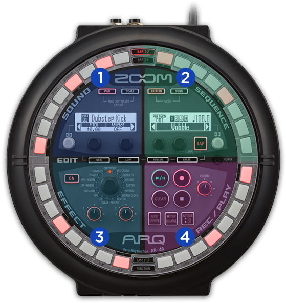 It's All About The Base - Zoom Arq Ar-48 Music And Live Performance Instrument (615x604), Png Download