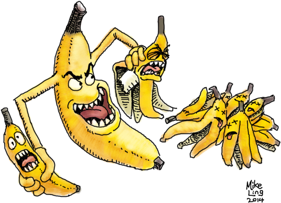 Evil Clipart Layman - Evil Banana Clipart (1028x777), Png Download
