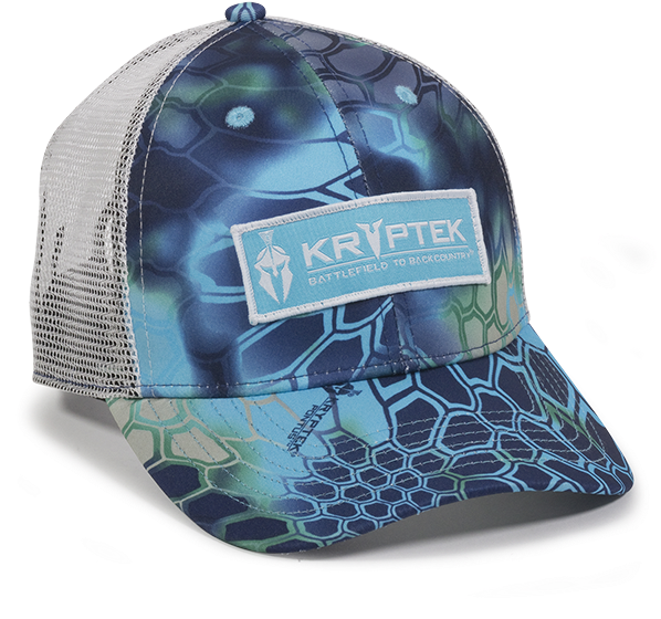 Kryptek Pontus With White Mesh Back Camo Hat (600x600), Png Download