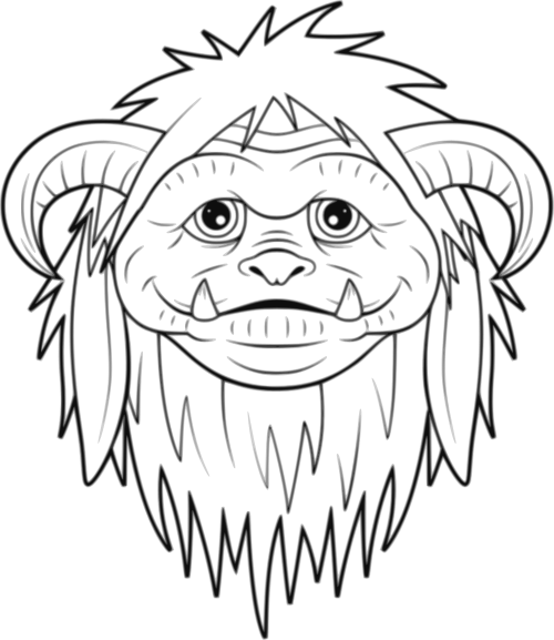 Deadpool Guy, Deadpool Guy - Ludo From Labyrinth Silhouette (500x577), Png Download